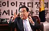 Moon Hee-sang, outgoing speaker of the National Assembly, conducts an interview with the JoongAng Ilbo on May 4 in his office. [OH JONG-TAEK]
