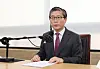 Byeon Chang-heum, President Moon Jae-in's nominee for land minister, participates in an online question-and-answer session with journalists on Friday. [YONHAP]
