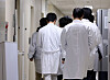 Medical school students at the College of Medicine of Hallym University on Thursday. Senior students of the college decided to take a year-long leave of absence as a means of firing back against the government's medical school quota hike. [YONHAP]