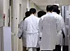 Medical school students at the College of Medicine of Hallym University on Thursday. Senior students of the college decided to take a year-long leave of absence as a means of firing back against the government's medical school quota hike. [YONHAP]