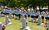 Children pay their tributes to patriots at the National Cemetery in Daejeon on Thursday, four days ahead of Memorial Day (June 6). [KIM SEONG-TAE]