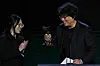 Sharon Choi, left, and director Bong Joon-ho [AP/REUTERS]