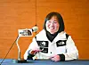 Mountaineer Kim Young-mi talks to reporters during a press event on Feb. 14. [JOONGANG ILBO]