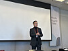 Oracle Korea's Managing Director Tom Song speaks at a press event on Thursday in southern Seoul to introduce Oracle's new cloud services with built-in large language models. [ORACLE KOREA]