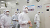 Samsung Electronics Vice Chair Lee Jae-yong, second from right, examines the semiconductor plant in Xian of Shaanxi Province, China, on Monday. [SAMSUNG ELECTRONICS]