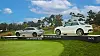 The Genesis GV70 and G70 offered as rewards to players and caddies for hitting a hole in one at the 2022 Genesis Scottish Open are displayed at The Renaissance Club Club in North Berwick, Scotland in July, 2022. [GENESIS]