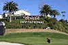 Tiger Woods lines up his putt on the second green during the final round of the Genesis Invitational at Riviera Country Club in the Pacific Palisades area of Los Angeles on Feb. 16. [AP/YONHAP]