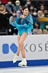 Lee Hae-in performs during the women's short program at the World Figure Skating Championships in Saitama, Japan on Wednesday. [AFP/YONHAP]