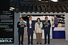 From left: The Hyundai Seoul's senior managing director Kim Chang-sub, the Korea Tourism Organization's CEO Kim Jang-sil, second vice minister of culture, sports and tourism Jang Mi-ran and Hyundai Department Store's CEO Kim Hyung-jong pose during the opening of “K-culture Pop-up″ at The Hyundai Seoul in western Seoul on Thursday. [YONHAP]