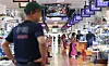 Noryangjin Fish Market in southern Seoul on Wednesday, a day before the second release of treated radioactive water from its ruined Fukushima nuclear powerplant. A safety assurance video produced by the Ministry of Oceans and Fisheries is on television inside the market. [YONHAP]