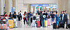Passengers flock the entrance hall of Incheon International Airport on Sunday. [YONHAP]