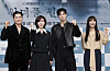 The cast of MBC's mystery drama series 'Wonderful World' pose for a photo at a press conference held at MBC on Thursday ahead of the series' premiere on Friday. From left are actors Kim Kang-woo, Kim Nam-joo, Cha Eun-woo and Im Se-mi. [NEWS1]