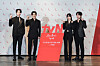 From left, actors Lee Dong-wook, Kim Bum, Kim So-yeon and Ryu Kyung-soo pose for a photo during an online press conference for ″The Tale of the Nine Tailed 1938″ on Wednesday. [CJ ENM]