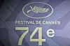 This photograph taken in Paris on June 3, 2021 shows the logo of the 74th Cannes Film Festival during a press conference, announcing the Official Selection of the 74th Cannes Film Festival to be held from July 6 until July 17, 2021. [AFP/YONHAP]