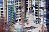 Seoul Dunchon L&H redevelopment cooperative's construction site in Gangdong District, eastern Seoul, is halted due to ready-mix concrete supply issues on Sunday. [YONHAP]
