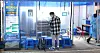 A Covid-19 testing center in Gwanak District, southern Seoul, is relatively vacant on Sunday. [YONHAP]