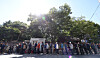 Elderly people stand in line at a soup kitchen set up outside Tapgol Park in Jongno District, central Seoul, on Wednesday, which also marks Senior Citizens' Day in Korea. Approximately 40 percent of the 10 million people aged 66 and over live in poverty, according to an OECD report published in December. Government statistics released earlier in the year show about a quarter of people aged 70 and above still work. [YONHAP]