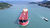 A HD Hyundai ship sails on waters in August. [YONHAP]