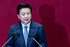 Democratic Party (DP) Rep. Noh Woong-rae takes the podium Wednesday as the National Assembly voted on a motion to allow his arrest over bribery allegations. [NEWS1]