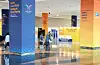 People walk in the lobby of the Jeju International Convention Center in Seogwipo, Jeju, on May 2, a day before the second Senior Officials' Meeting to prepare for the upcoming Asia-Pacific Economic Cooperation (APEC) summit. [YONHAP]