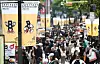 A crowd of visitors flock the streets of Myeong-dong in Jung District, central Seoul, ahead of the opening concert for Seoul Festa 2023 on Sunday. [NEWS1]
