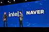 Intel CEO Pat Gelsinger, left, speaks with Ha Jung-woo, head of AI Innovation at Naver Cloud, on Tuesday, April 9, 2024, at the Intel Vision event in Phoenix, Arizona.[INTEL]
