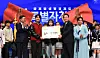 President Yoon Suk Yeol, center right, presents a plaque during a ceremony to launch North Jeolla as a special self-governing province at Sori Arts Center in Jeonju on Thursday. As the special law enacted in December 2022 came into effect, North Jeolla will be granted more autonomy in policymaking through the transfer of certain authorities from the central government. This will enable the province to better pursue economic projects, including developing new industries and building a tourism belt. North Jeolla joins the ranks of three other special self-governing provincial and municipal governments, Jeju, Sejong, and Gangwon. [JOINT PRESS CORPS]