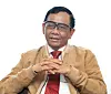 Mohammad Mahfud MD, coordinating minister for political, legal and security affairs of Indonesia, speaks with the Korea JoongAng Daily in Seoul on Thursday. [PARK SANG-MOON]