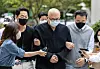 Composer and producer Don Spike, whose real name is Kim Min-soo, enters the Seoul North District Court in northern Seoul on Sept. 28 for a warrant review requested by the police. [NEWS1]