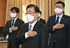 Chung Eui-yong is inaugurated as the new Korean foreign minister at a ceremony held at the Foreign Ministry complex in central Seoul Tuesday. [NEWS1]