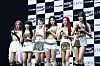 Girl group STAYC during a showcase for its first full-length album, ″Metamorphic,″ held Monday at Yes24 Live Hall in eastern Seoul. [DANIELA GONZALEZ PEREZ]