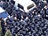 Soldiers from the 55th Guard Corps of the Army Capital Defense Command prevent officials from the Corruption Investigation Office for High-ranking Officials from taking President Yoon Suk Yeol into custody at his official residence in Yongsan District, central Seoul, on Jan. 3. [NEWS1]