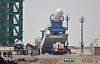 The Korea Space Launch Vehicle (KSLV-II), or Nuri, is transported from the launch pad Wednesday at the Naro Space Center in Goheung County in South Jeolla, as the scheduled launch was delayed due to a technical glitch. [JOINT PRESS CORP]