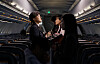 Singer songwriter Sunwoojunga gives a live performance during an Aero K flight on Thursday. [MAGIC STRAWBERRY SOUND]