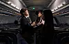 Singer songwriter Sunwoojunga gives a live performance during an Aero K flight on Thursday. [MAGIC STRAWBERRY SOUND]