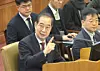 Prime Minister Han Duck-soo testifies at the Constitutional Court in Jongno District, central Seoul, on Feb. 20. [CONSTITUTIONAL COURT]