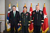 U.S. Army Pacific Commander Gen. Paul J. LaCamera, right, the prospective nominee to head the U.S. Forces Korea, poses with South Korean Minister of National Defense Suh Wook, center, and U.S. Secretary of the Army Ryan D. McCarthy during a visit to South Korea in January. Gen. Suh was Seoul's Army Chief of Staff at the time. [U.S. ARMY]