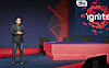 SK Telecom CEO Ryu Young-sang speaks at the TM Forum conference in Copenhagen, Denmark, on Tuesday. The event gathers major global network and communication providers to share new industry breakthroughs and discuss partnerhsips. [SK TELECOM]