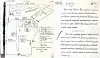 Left: a hand-drawn map of Gyeongbok Palace by Sabatin used to describe what had happened on the morning of the assassination of Empress Myeongseong. Right: Sabatin's written testimony of the incident that played a critical role in making Japan take responsibility for the empress's assassination. [RUSSIAN FOREIGN POLICY ARCHIVE]