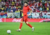 Kim Min-jae plays the ball during a round of 16 match between Korea and Brazil at the 2022 FIFA World Cup at Stadium 974 in Doha, Qatar on Dec. 5. [JOONGANG ILBO]