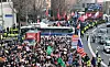 Liberals and conservatives hold protests in front of the presidential office in Yongsan District, central Seoul, after the now-ex-President Yoon Suk Yeol declared martial law on Dec. 25, 2024.[YONHAP]