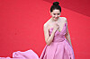 Singer and actor Yoona arrives for the screening of the film ″Horizon: An American Saga″ at the 77th Cannes Film Festival in France on May 19. [AFP/YONHAP]