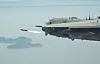 A U.S. AC-130J aircraft fires an AGM-114 Hellfire air-to-ground missile during a combined air exercise between South Korea and the United States on Thursday, in a move to strengthen readiness against North Korean threats. [YONHAP]