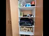 Emergency food and supplies such as rice and gas masks are stored in a bomb shelter in Israel. [PARK HAE-YEONG]