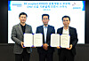 Representatives from SK ecoplant, DNV Korea and Posco pose for a photo during a certificate ceremony held in central Seoul on Tuesday. [SK ECOPLANT]