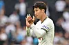 Tottenham Hotspur's Son Heung-min applauds supporters after a Premier League match against Fulham at Tottenham Hotspur Stadium in London on Sept. 3. [AFP/YONHAP]