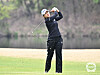 Lee Joo-mi plays a shot during the KLPGA Mediheal & Hankook Ilbo Championship at Ferrum Club in Yeoju, Gyeonggi on Saturday. [KLPGA]