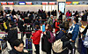 Airline check-in counters at Gimpo International Airport are crowded with travelers on Thursday noon, just before the Christmas holiday. More than 29,000 people were expected to board flights departing from Gimpo International Airport on Thursday. Incheon International Airport, Korea's main gateway, predicted some 85,882 passengers would board outbound flights on Thursday. [YONHAP]