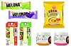 Clockwise from the top: Melona ice cream, Bodle Bodle Cheese Ramen, Jongga kimchi, Tofu bar [BINGGRAE, OTTOGI, DAESANG, PULMUONE]
