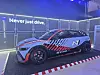 Hyundai Ioniq 5 N, the high-performance N brand's first electric model, displayed during a press event held on Thursday in western Seoul [SHIN HA-NEE]